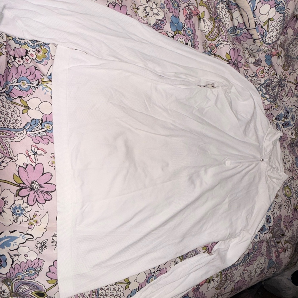 Athleta White Lightweight Zip-Up Jacket